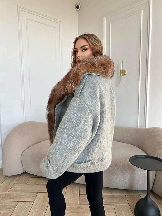 Женский пуховик с натуральным мехом Max Mara Premium