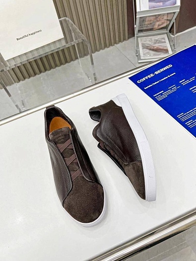 Мужские кроссовки Ermenegildo Zegna Triple Stitch - Brown   