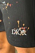Чёрные шорты Dior Paint Splatter