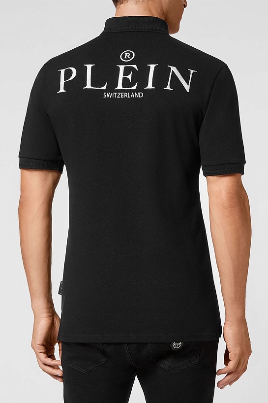 Мужское чёрное поло Philipp Plein