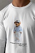 Мужской лонгслив Polo Ralph Lauren "Bear" - White