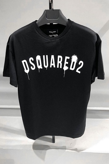 Чёрная оверсайз футболка Dsquared2   