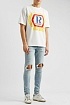 Белая оверсайз футболка Rhude Hopps
