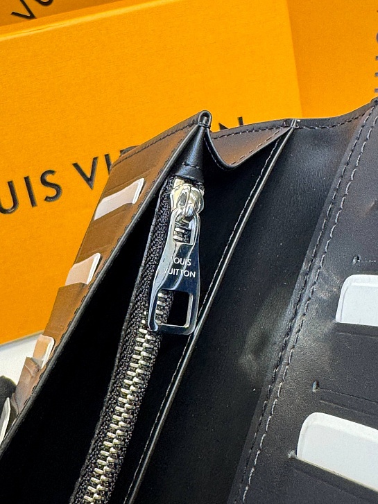 Кожаный бумажник Louis Vuitton Brazza premium 10x19x2 см