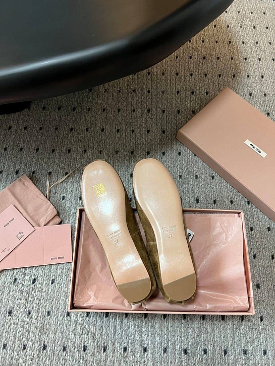 Женские замшевые балетки MIU MIU premium