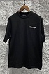 Чёрная оверсайз футболка Balenciaga logo-embroidered