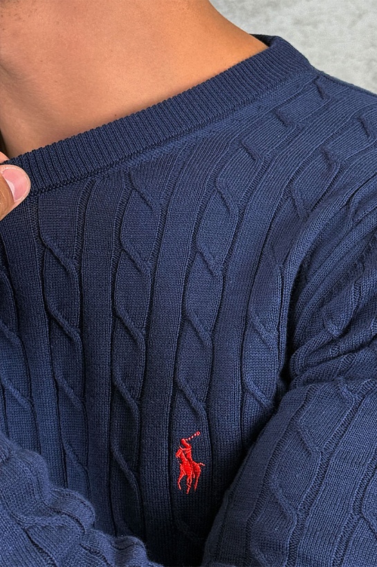 Мужской джемпер Polo Ralph Lauren cable-knit - Navy