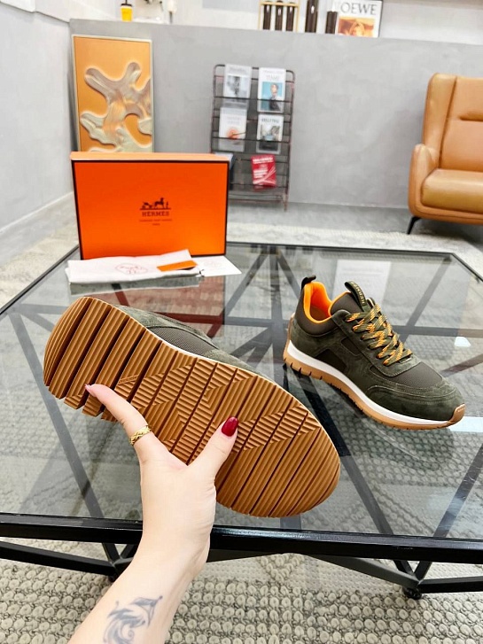 Мужские комбинированные кроссовки Hermes