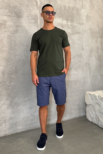 Тёмно-зелёная мужская футболка Emporio Armani 7   