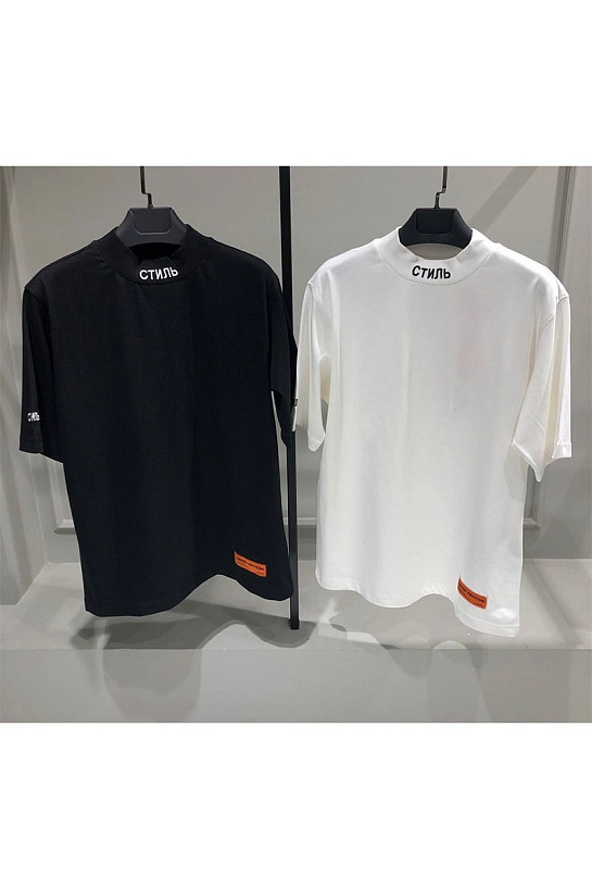 Бежевая оверсайз футболка Heron Preston "СТИЛЬ"