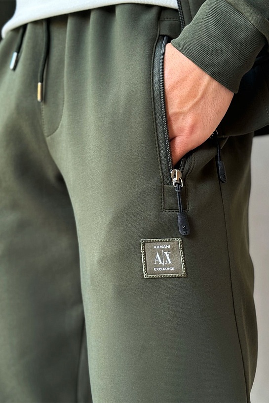 Спортивные штаны Armani Exchange logo-patch - Green