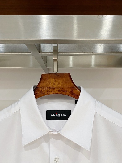 Мужская белая рубашка Kiton premium   