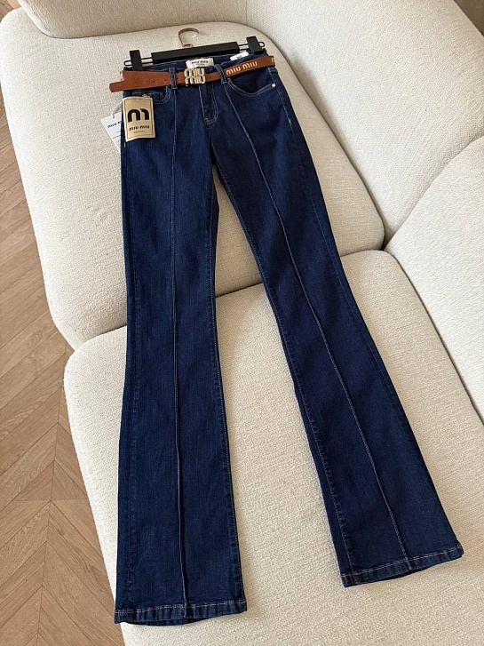 Женские джинсы клёш MIU MIU Premium - Navy