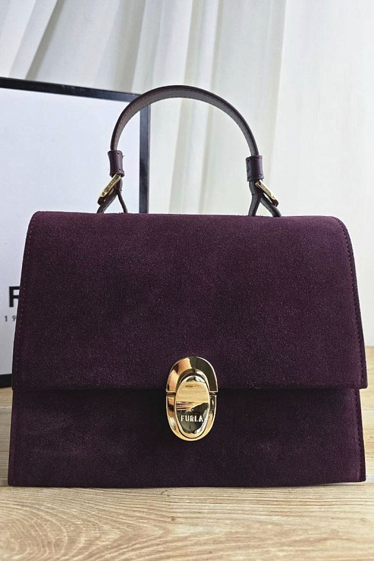 Замшевая сумка Furla Eclisse S 21x17 см