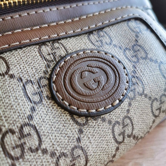 Сумка на пояс Gucci Interlocking G 23x12x2.5 см - Brown