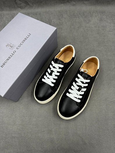 Мужские кожаные кроссовки Brunello Cucinelli   