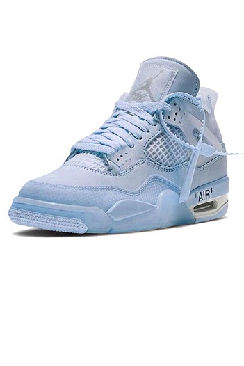 Кроссовки Air Jordan 4 x Off-White "Sky Blue"   