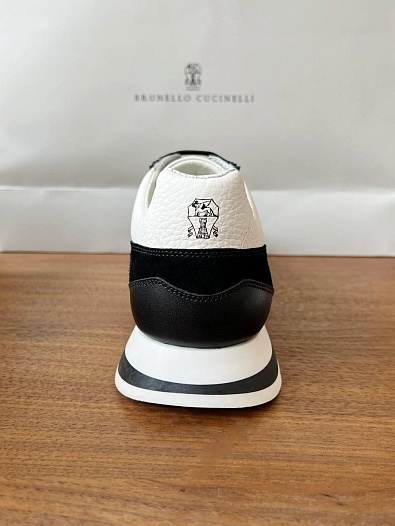 Комбинированные кроссовки Brunello Cucinelli Premium - White / Black   
