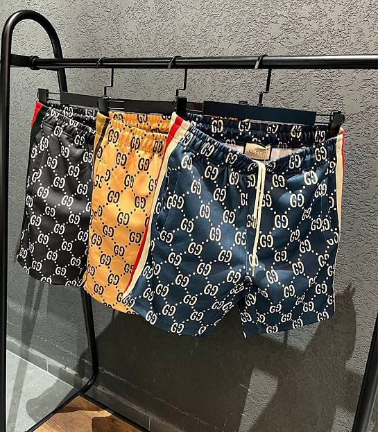 Мужские шорты чёрного цвета Gucci GG jacquard