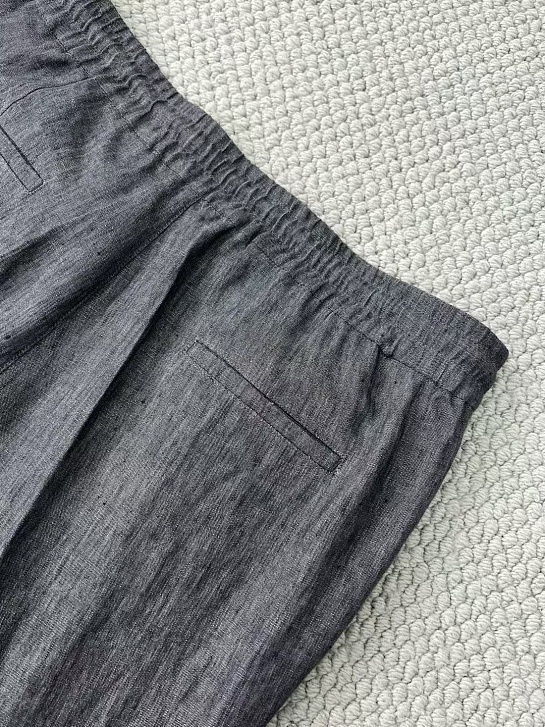 Льняные брюки Brunello Cucinelli Premium - Grey