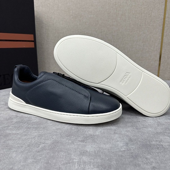 Мужские кроссовки Ermenegildo Zegna Triple Stitch Leather - Navy