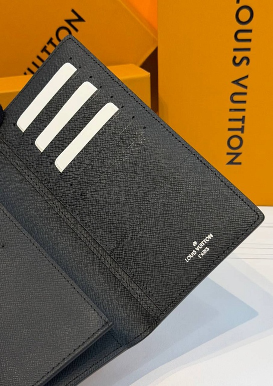 Кожаный бумажник Louis Vuitton Brazza premium 10x19x2 см