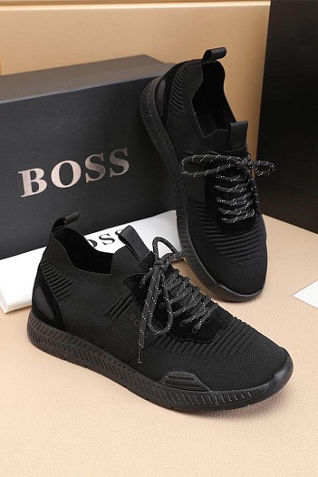 Текстильные кроссовки Hugo Boss Titanium - Black   