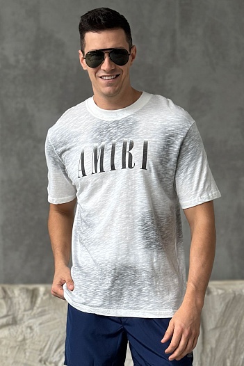 Серая оверсайз футболка Amiri   