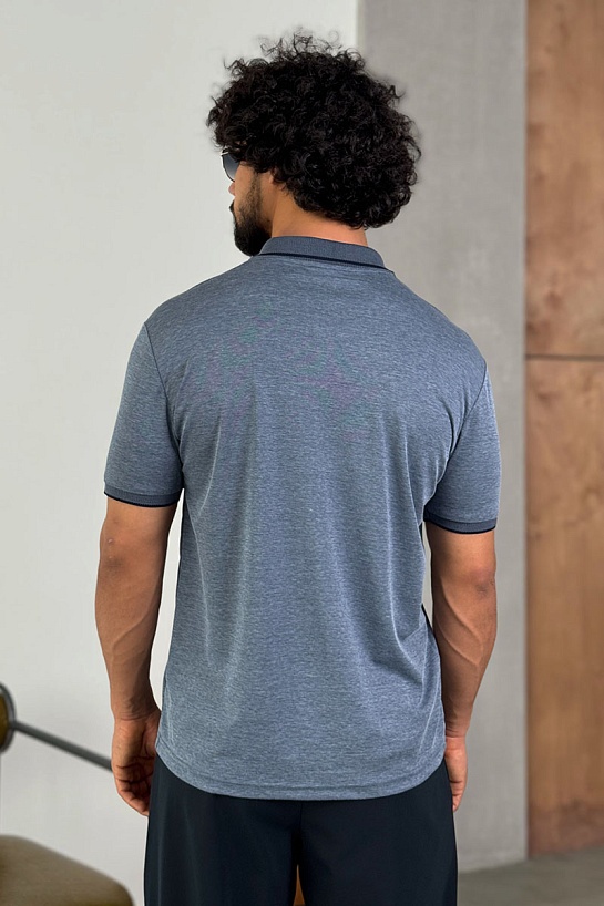 Мужское поло Loro Piana цвета индиго