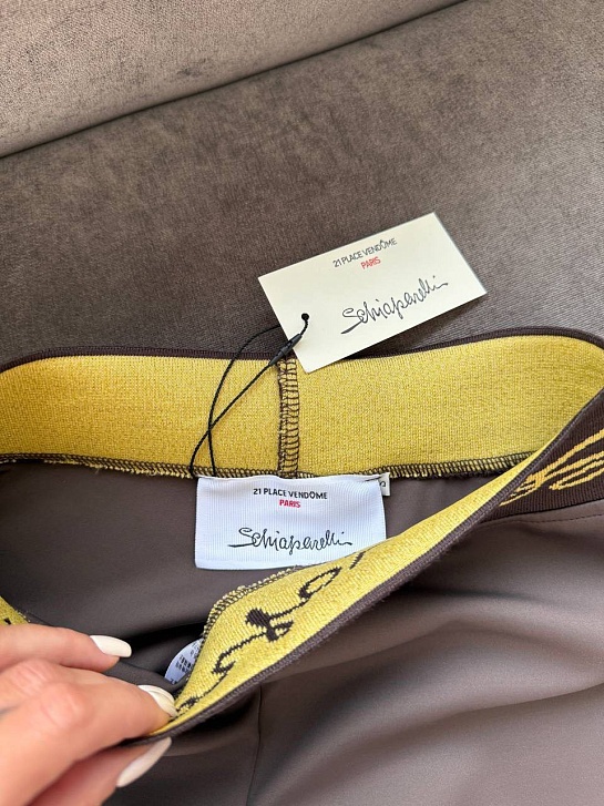 Женские леггинсы со штрипками Schiaparelli premium - Brown