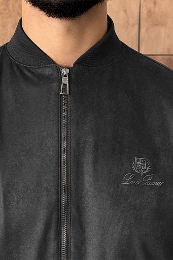Мужской серый бомбер Loro Piana   