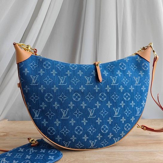 Женская сумка Louis Vuitton Loop Hobo Monogram Jeans 35x25 см