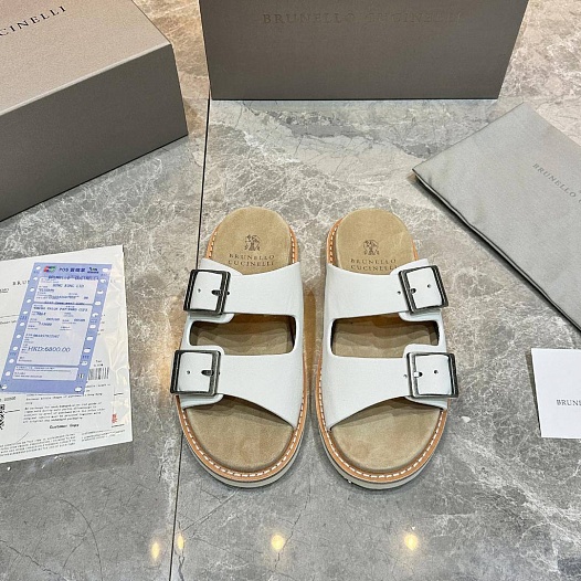 Замшевые шлёпанцы Brunello Cucinelli Urban   
