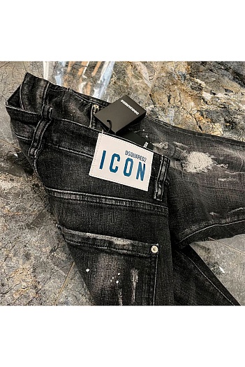 Мужские чёрные джинсы Dsquared2   