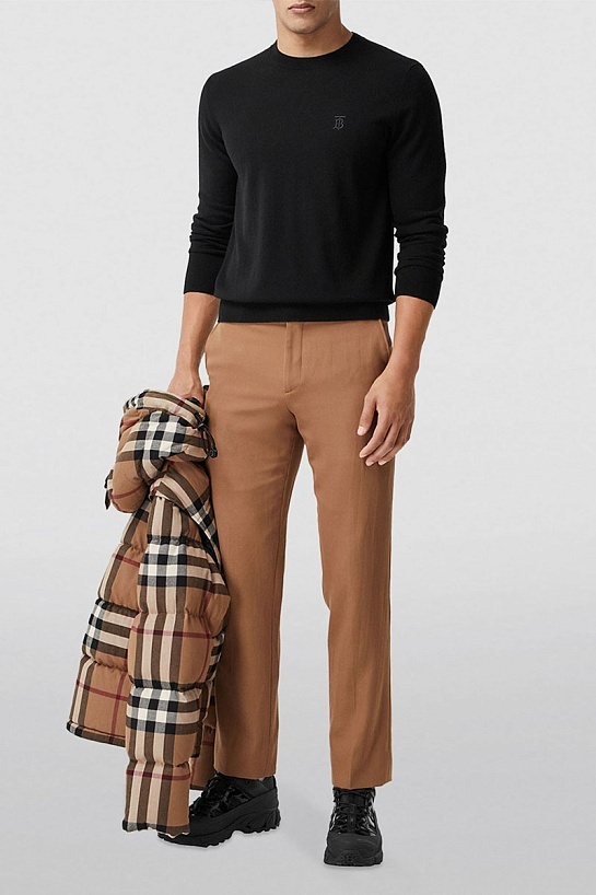 Мужской чёрный джемпер Burberry TB logo-embroidered