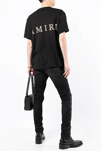 Чёрная мужская футболка Amiri Chinese New Year logo   