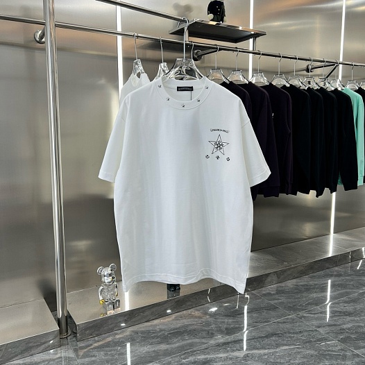 Белая оверсайз футболка Chrome Hearts Premium   