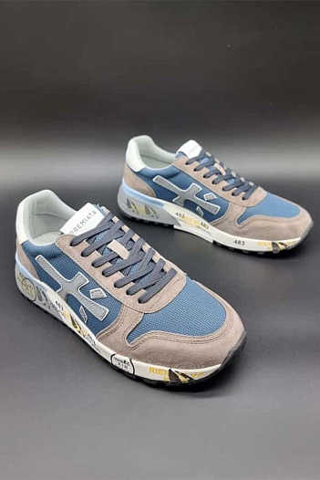 Комбинированные кроссовки Premiata Mick - Beige / Blue   