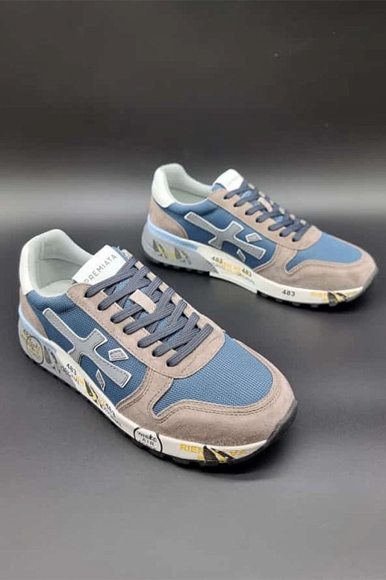 Комбинированные кроссовки Premiata Mick - Beige / Blue