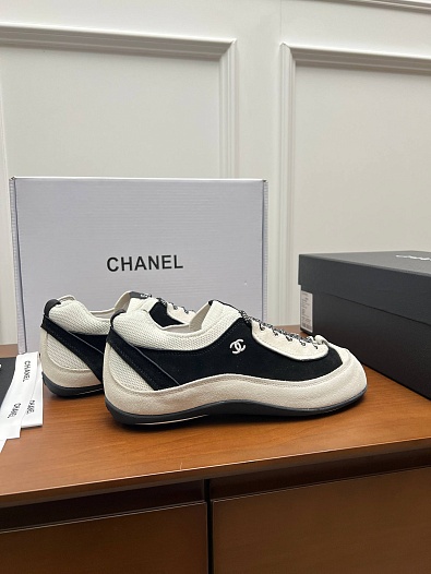 Женские замшевые кроссовки Chanel premium   