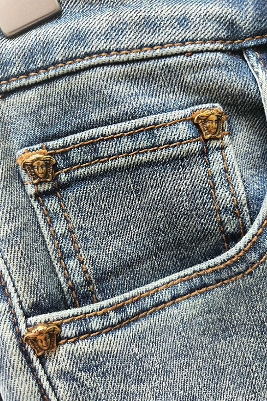 Мужские синие джинсы Versace Premium