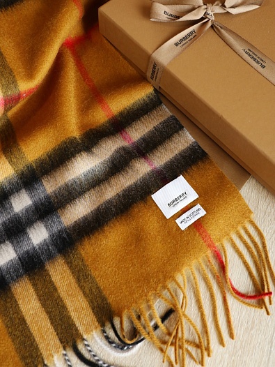 Шарф Burberry Check premium 168x30 см - Brown   
