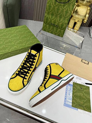 Мужские кроссовки Gucci Tennis 1977 high-top - Yellow   
