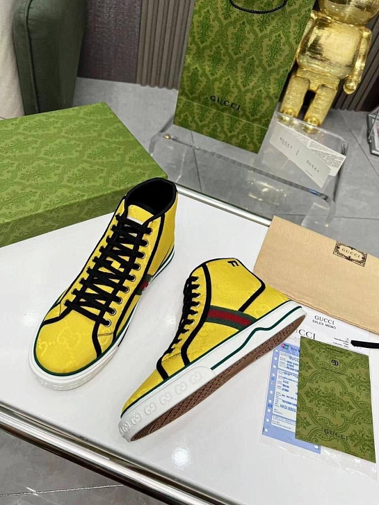 Мужские кроссовки Gucci Tennis 1977 high-top - Yellow