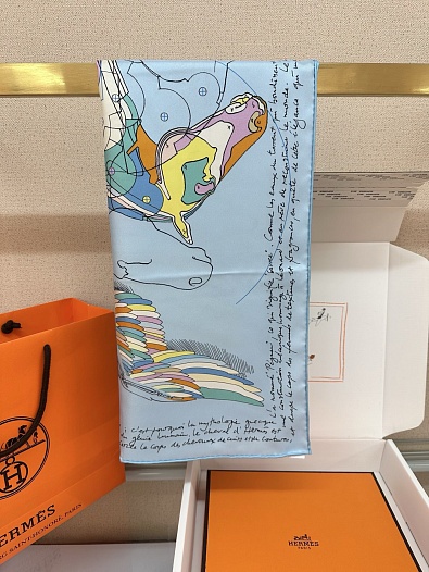 Платок Hermes Harnais Le Pegase premium 87x88 см   