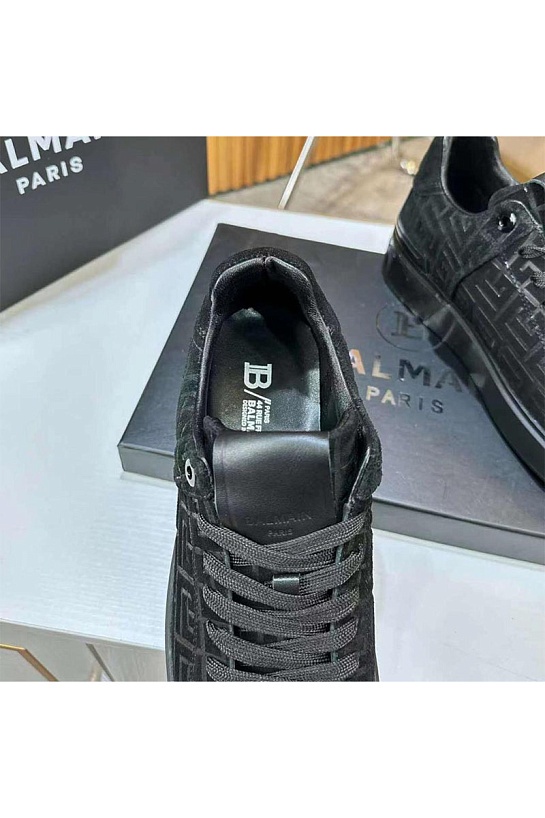 Мужские кроссовки Balmain Monogram B-Court - Black