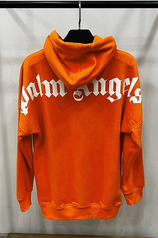 Оранжевое оверсайз худи Palm Angels Classic logo-print