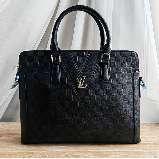 Брендовая кожаная сумка Louis Vuitton 39x28 см   