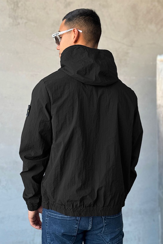 Куртка чёрного цвета Stone Island compass-patch