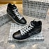 Кожаные кроссовки с мехом Premiata high-top - Black